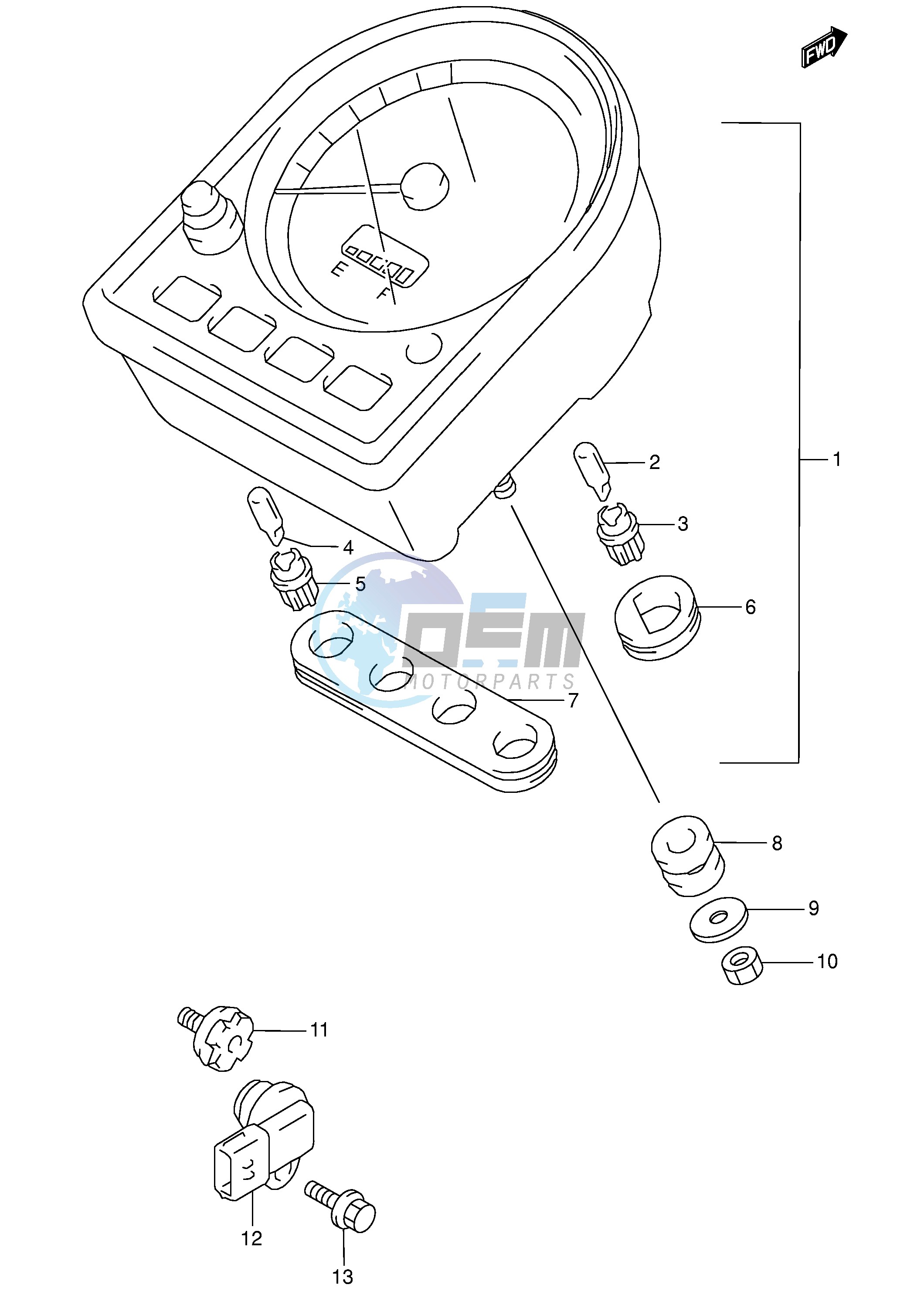 SPEEDOMETER (MODEL X Y K1 K2 K3 K4)