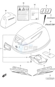 DF 9.9B drawing Engine Cover