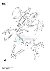 LT-Z400 (E28-E33) drawing FRONT FENDER (LT-Z400L1 E28)