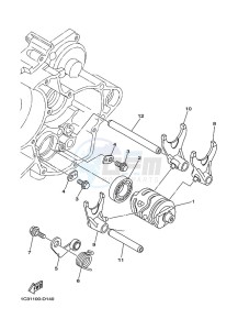 YZ125 (B0V6) drawing SHIFT CAM & FORK