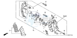 CB1000RAA E / ABS MPH drawing L. FRONT BRAKE CALIPER (CB1000RA)