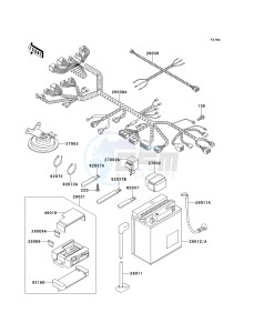 ZX 1100 E [GPZ 1100] (E1-E3) [GPZ 1100] drawing CHASSIS ELECTRICAL EQUIPMENT