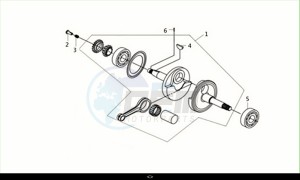 JOYRIDE S 125 (LF12W4-EU) (M1) drawing CRANK SHAFT