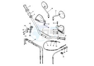 XTZ SUPER TENERE 750 drawing STEERING HANDLE -CABLE