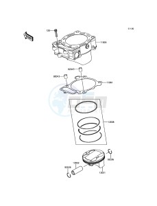 KLX450R KLX450AGF EU drawing Cylinder/Piston(s)