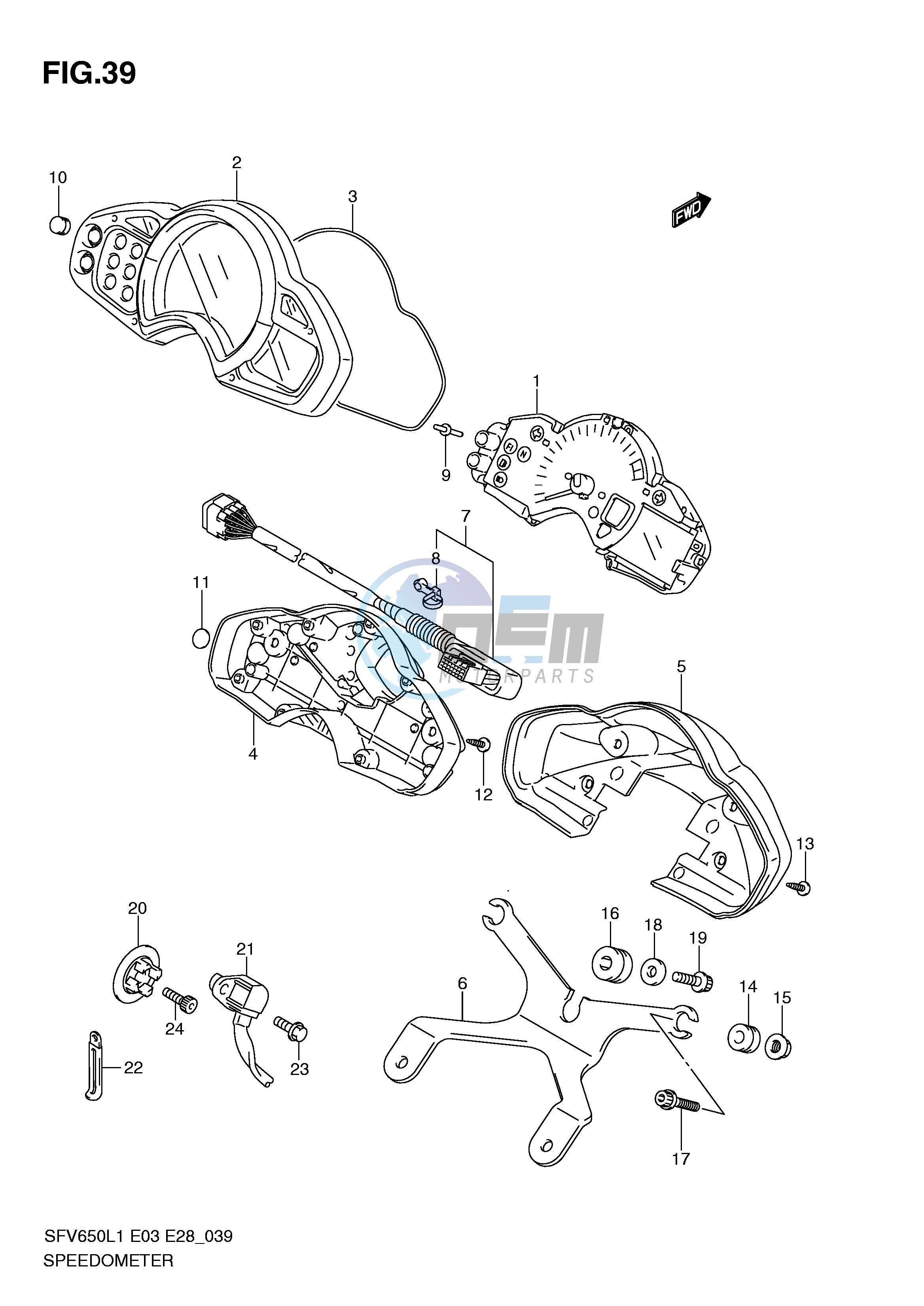 SPEEDOMETER (SFV650L1 E28)