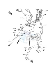 VERSYS 1000 KLZ1000BFF FR GB XX (EU ME A(FRICA) drawing Stand(s)