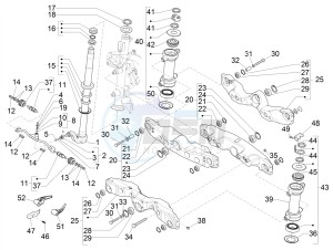 MP3 350 MAXI SPORT E4 ABS (EMEA) drawing Fork/steering tube - Steering bearing unit