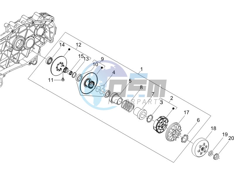 Driven pulley