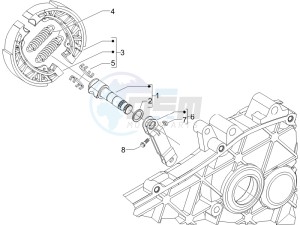 LX 125 4T drawing Rear brake - Brake jaw