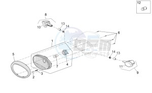 Scarabeo 50 4T E2 drawing Front lights