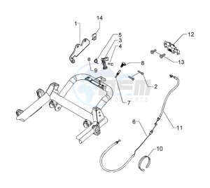 Beverly 500 drawing Saddle unlock control