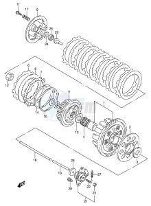 GSX750 (E4) drawing CLUTCH