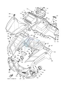 YXM700E YXM700PHE VIKING EPS HUNTER (1XPB) drawing FRONT FENDER