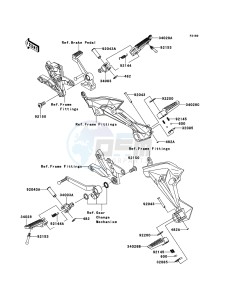 Z750R ZR750NBF FR GB XX (EU ME A(FRICA) drawing Footrests