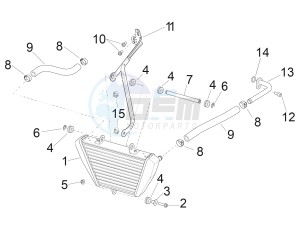 RSV4 1000 RR Racer Pack 2015 drawing Oil radiator