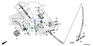 CRF250RF CRF250R Europe Direct - (ED) drawing FR. BRAKE MASTER CYLINDER