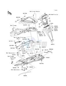 ZX 600 P [NINJA ZX-6R] (7F-8FA) P7F drawing REAR FENDER-- S- -