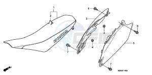 CRF450RC drawing SEAT/SIDE COVER