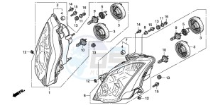 VFR800A drawing HEADLIGHT (U,2U)