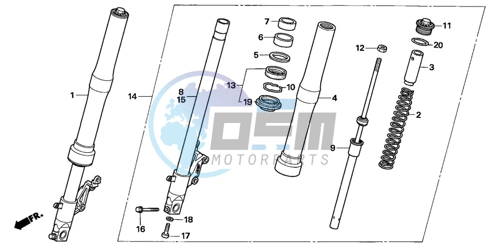 FRONT FORK (CB600F5/6)