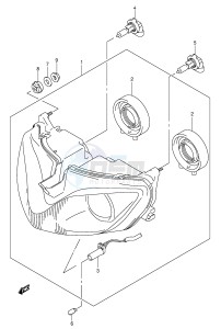 GSF600 (E2) Bandit drawing HEADLAMP (NOTE)