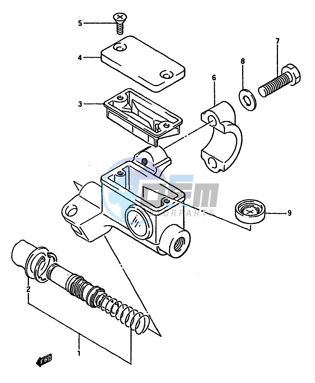 FRONT MASTER CYLINDER (MODEL G)