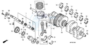 CB1300A9 UK - (E / ABS MKH MME TWO) drawing CRANKSHAFT/PISTON