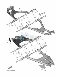 YXF850E YXF85WPAM (BARE) drawing REAR ARM