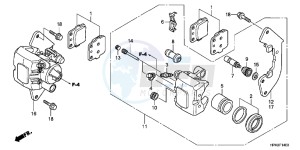 TRX420TEC TRX420 ED drawing FRONT BRAKE CALIPER