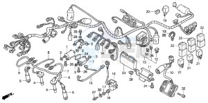 CB1300A CB1300SUPER FOUR drawing WIRE HARNESS/IGNITION COI L (CB1300F/F1)