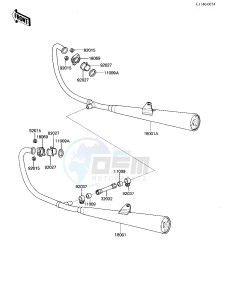 KZ 305 B [CSR BELT] (B1) [CSR BELT] drawing MUFFLERS