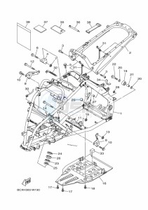 YFM700R (BCXJ) drawing FRAME