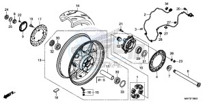 CBR1000RAH 2ED - (2ED) drawing REAR WHEEL