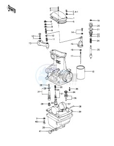 KZ 1000 C [POLICE 1000] (C1-C1A) [POLICE 1000] drawing CARBURETOR PARTS -- 78 C1_C1A- -