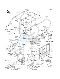 KAF 950 G [MULE 4010 TRANS4X4 DIESEL] (G9F-GAF) GAF drawing GUARDS_CAB FRAME