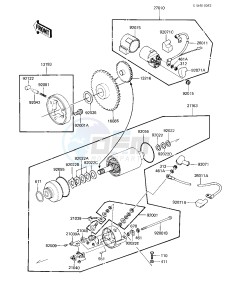 EX 305 B [GPZ 305] (B1) [GPZ 305] drawing STARTER MOTOR_STARTER CLUTCH