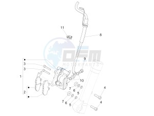 Liberty 125 4t 3v ie e3 drawing Brakes hose  - Calipers