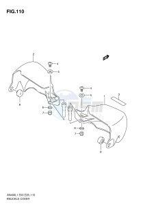 AN400 (E03) Burgman drawing KNUCKLE COVER (AN400ZAL1 E28)