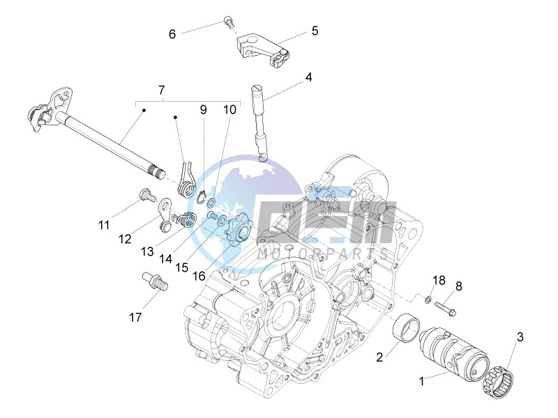 Gear box / Selector / Shift cam