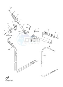 YZF-R1 YZF-R1M 998 R1 (2SG1 2SG2) drawing STEERING HANDLE & CABLE