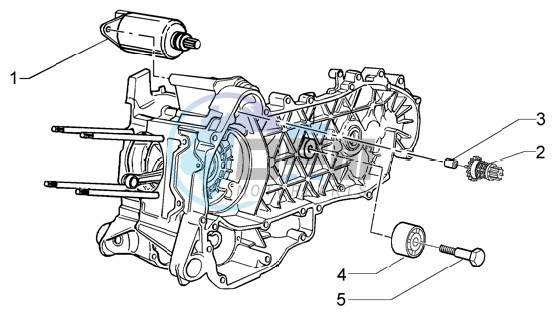 Electric starter-damper pulley