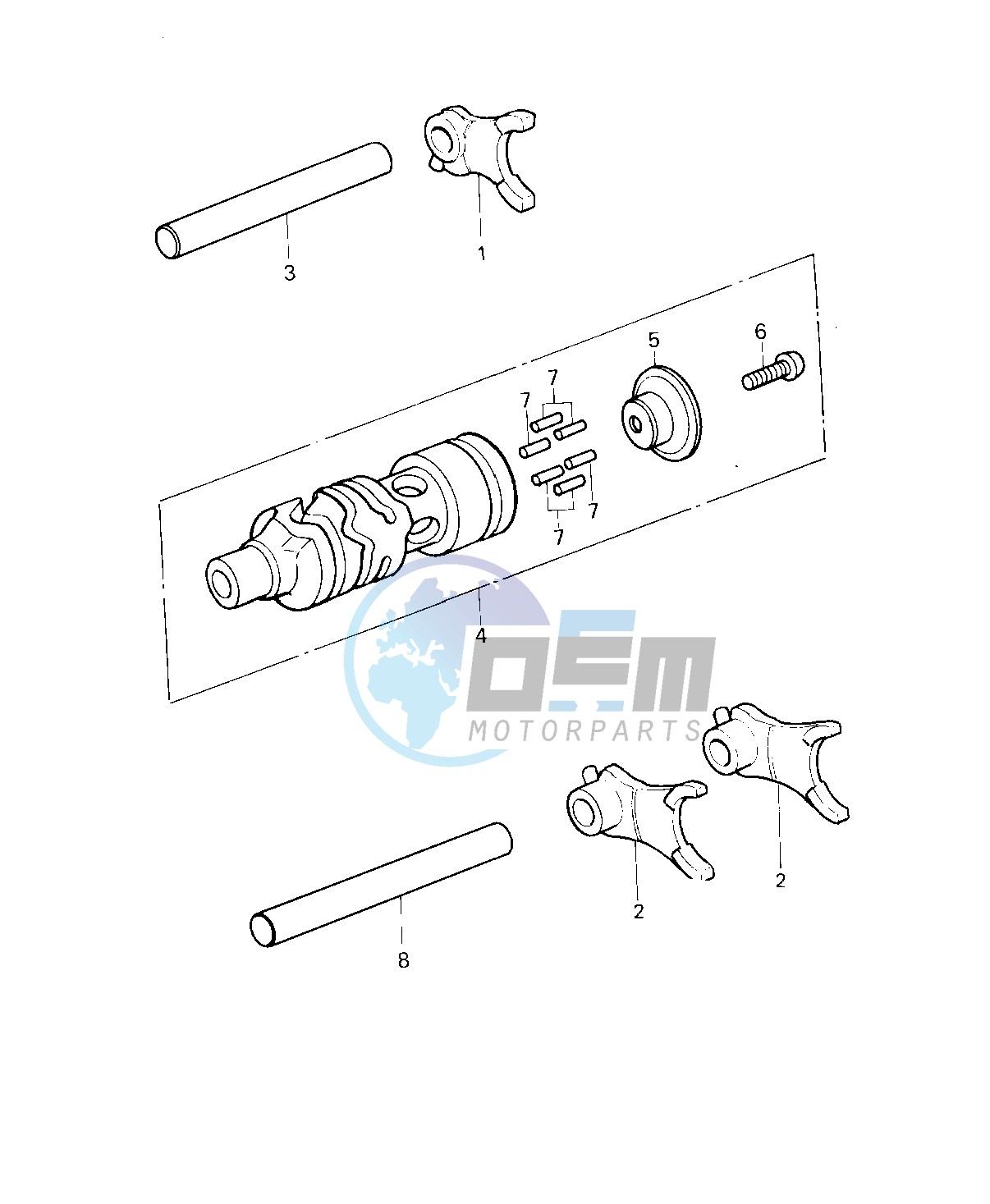 GEAR CHANGE DRUM & FORKS