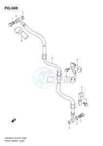 AN400 (E3-E28) Burgman drawing FRONT BRAKE HOSE (AN400SK5 SK6)