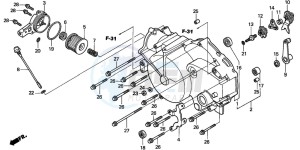 TRX350FE FOURTRAX ES drawing FRONT CRANKCASE COVER (TRX350TM/FM)