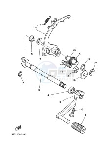 DT125 (3TTW) drawing SHIFT SHAFT