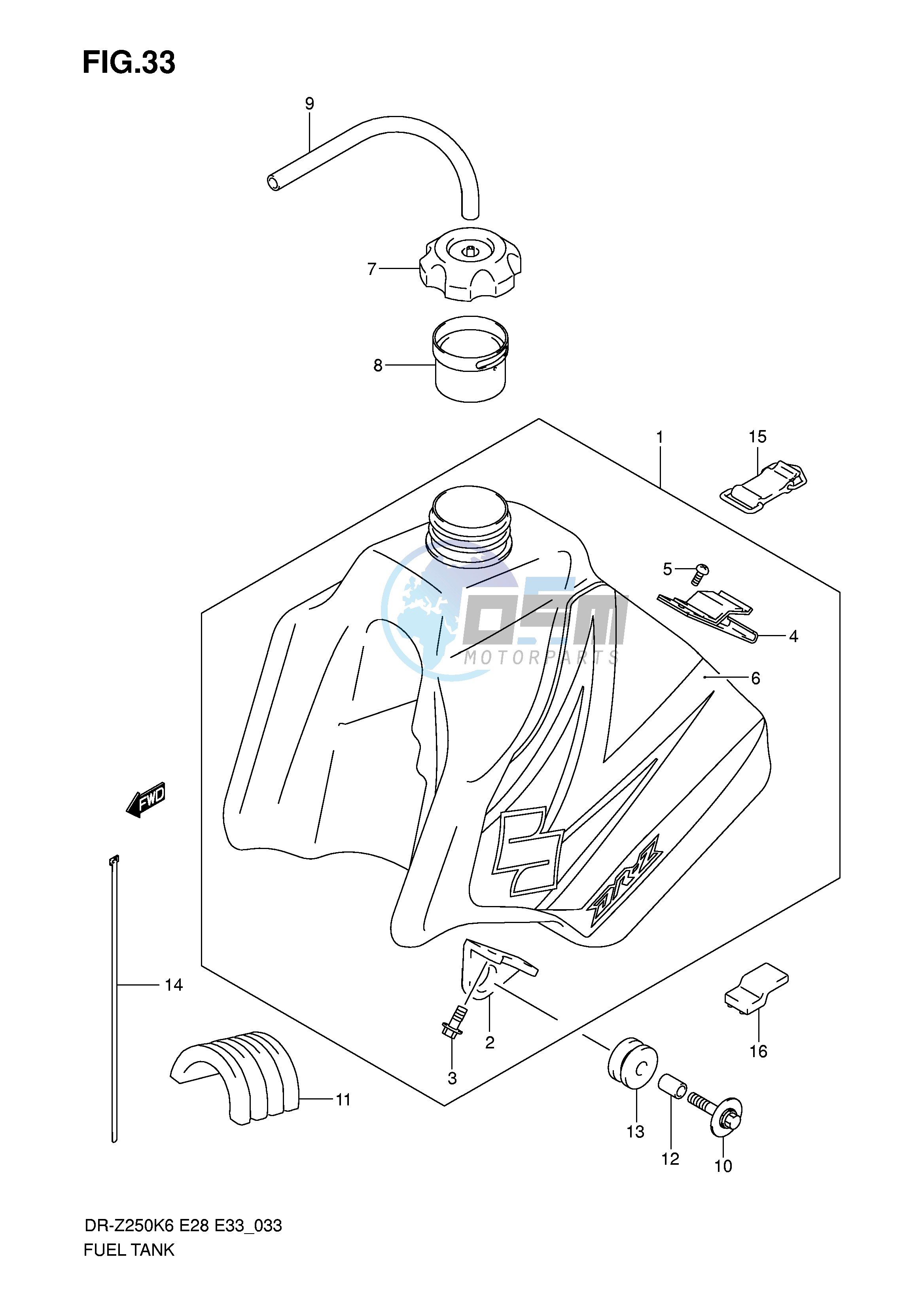 FUEL TANK (MODEL K6)