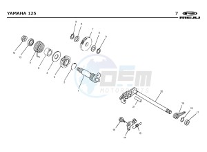 RS2 NAKED PRO 125 drawing T07  GEAR SHAFT