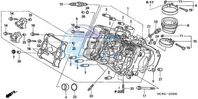 CYLINDER HEAD (FRONT)