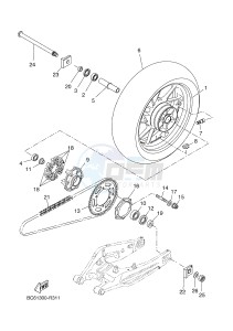 MTT690-U MT-07 TRACER TRACER 700 (BC62 BC62 BC62 BC62 BC62) drawing REAR WHEEL